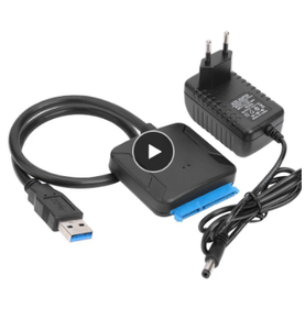 用于3.5/2.5英寸固态硬盘的SATA至USB 3.0适配器电缆SATA III硬盘驱动器磁盘转换器支持带12v电源适配器的UASP - Product Image 2
