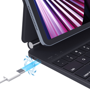 批发价格魔术键盘适用于12.9 iPad磁性连接软触摸聚氨酯盖自动连接7-RGB背光键盘 - Product Image 4