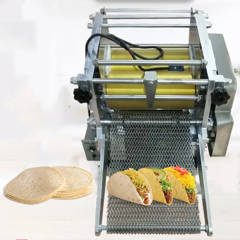 Máquina de corte de tortilha do milho 36 tacos, cinto de pão, máquina de corte de tortilha, envoltório de máquina de cilindro