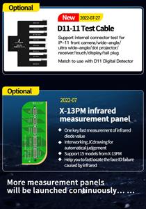 เครื่องทดสอบดิจิตอลมัลติฟังก์ชั่น JCID-D11สำหรับข้อมูลของเมนบอร์ดลัดวงจรตรวจสอบกล้องหน้า/มุมกว้าง/การซ่อมแซมและกว้างเป็นพิเศษ - Product Image 3