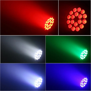 Uzaktan kumanda düz Par 18 adet 10W Stage 1 Led ışık sahne DJ Club disko ışığı aydınlatma olay gösterisi için - Product Image 5