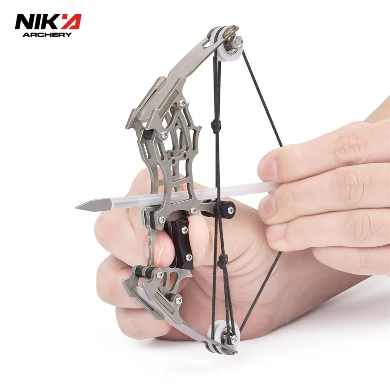 Nika तीरंदाजी रचनात्मक छोटे धनुष सेट तीरंदाजी आउटडोर शूटिंग मिनी आकार यौगिक धनुष