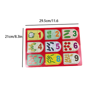 数字学習ボード: パーソナライズされた1-10子供向けカウントパズル-カラフルな木製番号タイルと初期の数学教育玩具 - Product Image 2
