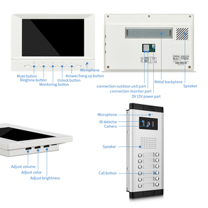 Video <strong>Intercom</strong> <strong>System</strong> for <strong>Apartment</strong> <strong>Building</strong> 7 Inch Monitor with Color Night Vision Camera Video Door Phone <strong>System</strong> - Product Image 3