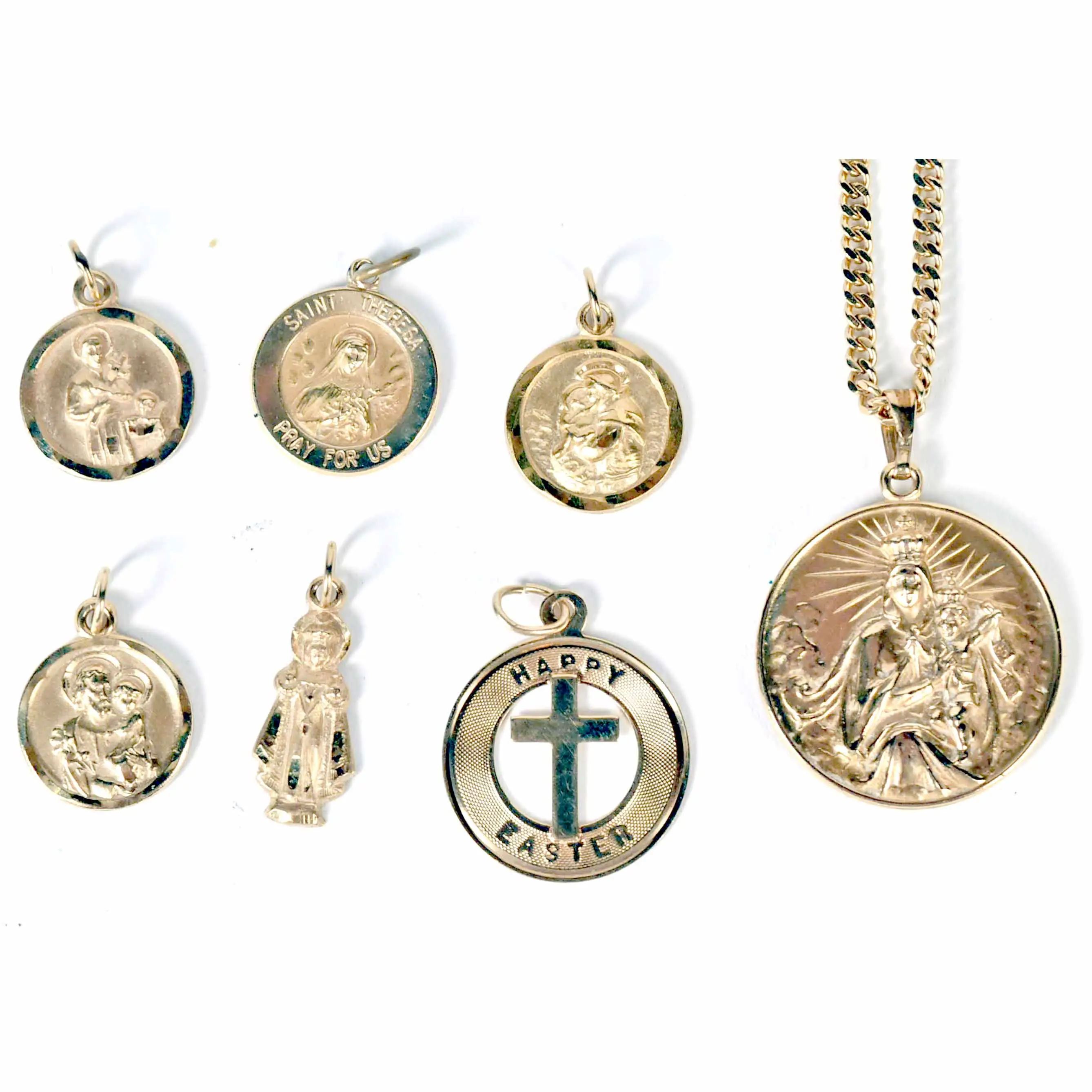 Medali agama Katolik desain kustom