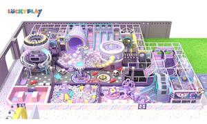 สนามเด็กเล่นในร่มพร้อมธีมลูกกวาดอุปกรณ์สำหรับเล่นแบบนุ่มสไลด์บอลสระใหญ่สำหรับเด็กทำจากพลาสติก - Product Image 3