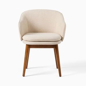 Sedia nordica in legno massello da salotto in velluto tessuto per il tempo libero sedia da pranzo Hotel casa mobili - Product Image 2