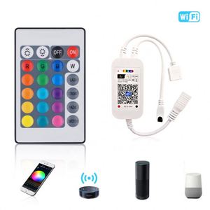 DC12V RGB Wifi LED Controller Android /IOS Mini + IR 24 tasti 44 tasti telecomando per 5050 SMD luce a strisce LED tramite Smartphone - Product Image 1