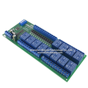 12ch Digital <strong>Input</strong> <strong>Output</strong> UART RS485 Relay Module <strong>Modbus</strong> RTU DIN35 C45 Rail Box for PLC PTZ LED Motor Machine control N4D8C12