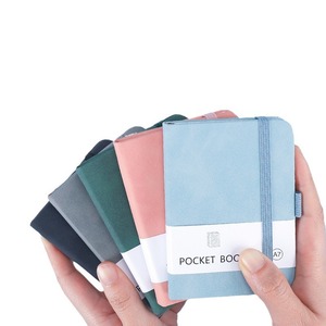OEM A7 PU Cuaderno de cuero con correa elástica Logo Marca Diario Bloc de notas para estudiantes 100 Hojas interiores A5 y A6 Tamaños - Product Image 5
