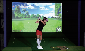 Sân Golf Trong Nhà Mô Phỏng Golf Thực Tế Nhất 3D Lái Xe Phạm Vi Khóa Học Chiếu Đơn Hệ Thống Golf - Product Image 2