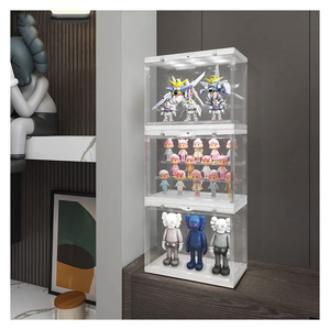 Прозрачный акриловый светодиодный дисплей для миниатюрных фигурок и Funko Pop витрина для дисплея