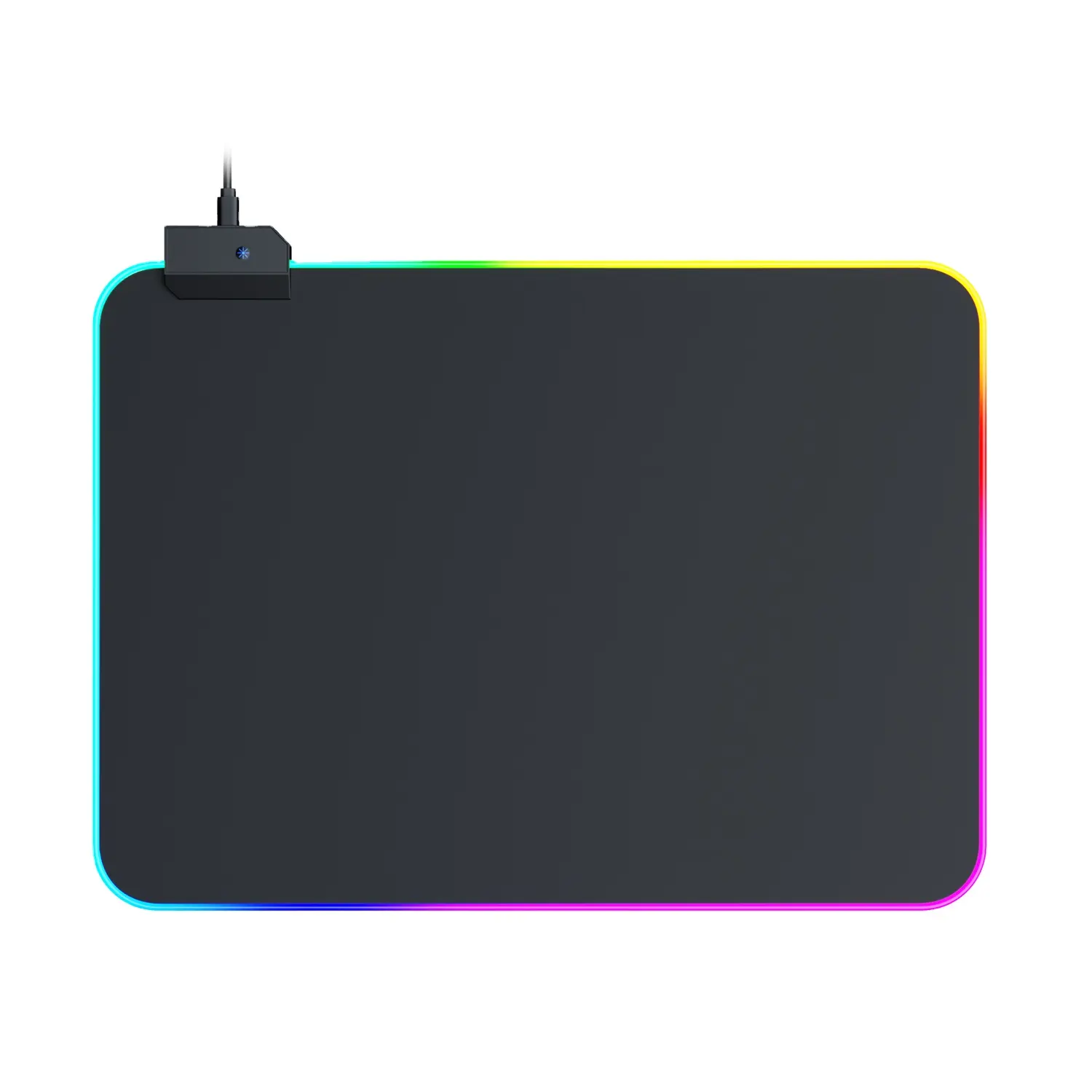 IMICE Mouse Pad PD-04 lampu RGB, bantalan tetikus bermain game warna hitam 30*25 untuk komputer Laptop