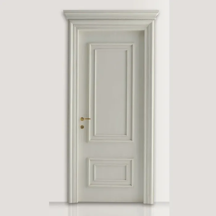 Puertas internas modernas personalizadas de madera maciza, puertas de casa, apartamento, dormitorio, baratas, color blanco