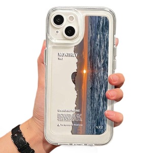 美しいシーサイドサンセット印刷耐衝撃スペースTPU携帯電話カバーケースIphone 8 X Xr Xs 11 12 13 14 15 17 16 17 Pro Max - Product Image 5