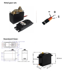 Feetech FS5106M - 6kg.cm Torque Metal Gear Servo with 120&deg; Rotation for Precision Robotics