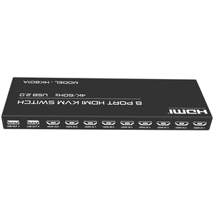 HK801A Fjgear alta calidad 8 puertos Hdmi2.0 Kvm Switcher Usb2.0 Selector 8In 1Out 3840X2160P * 60Hz 4K Hdmi Automatic Kvm Switch - Product Image 4