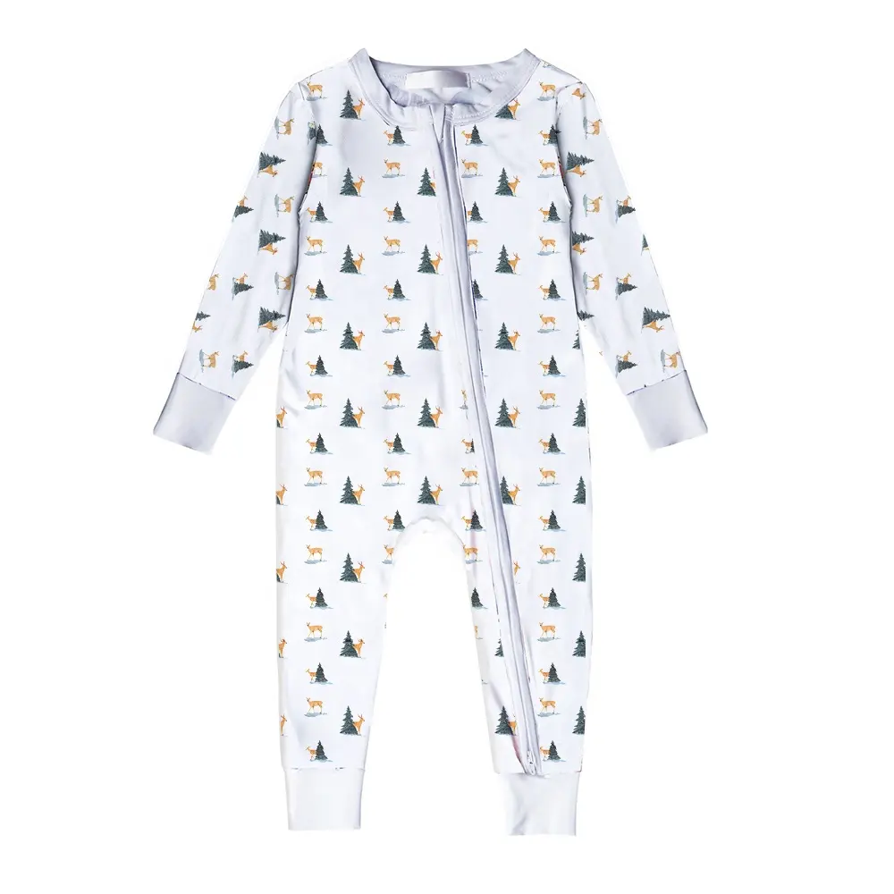 Custom Organic Cotton Digital Print Baby Shower Layette Gift Set Sweatsuit Clothes New Born Baby Clothes Set Baby Pajamas