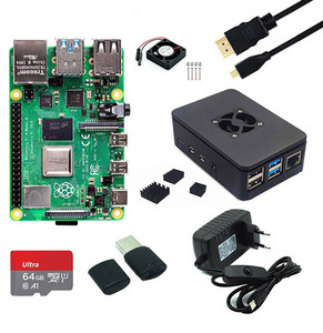 <strong>Raspberry</strong> <strong>Pi</strong> 4 Model B 2/4/8GB RAM + Case + Fan + HeatSink + Power Adapter + SD Card +<strong>HDMI</strong>-compatible Cable for <strong>Raspberry</strong> <strong>Pi</strong> 4B - Product Image 1