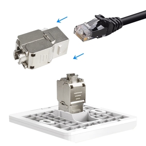 10g 180度8引脚rj45 6a类屏蔽无工具网络模块6a类FTP梯形插孔 - Product Image 2