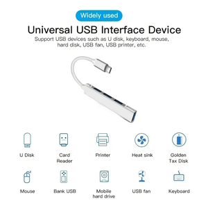 ฮับ3.0 <span class=keywords><strong>USB</strong></span> 4พอร์ตความเร็วสูง Type C Splitter 5Gbps พอร์ตหลายพอร์ตอุปกรณ์เสริมคอมพิวเตอร์อุปกรณ์ชาร์จสถานี4 <span class=keywords><strong>USB</strong></span> 3.0พอร์ต2.0พอร์ต - Product Image 2