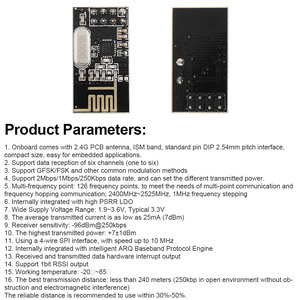Keyes tudio 4PCS NRF24L01 2,4 GHz drahtloses HF-Transceiver-Modul für Arduino für Micro bit - Product Image 2