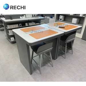 RECHI定制智能手机商店设计展示家具手机展示台柜台，带附件储物柜和搁板 - Product Image 4