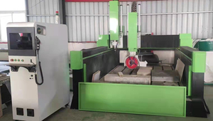 CE çift kafaları 5.5kw mili ve testere bıçağı oyma kesme 5 eksen taş cnc makinesi 1325 taş granit mermer cnc yönlendirici - Product Image 2