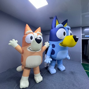 Kích Thước Tùy Chỉnh Khổng Lồ Màu Xanh Phim Hoạt Hình Động Vật Con Chó Nhân Vật <span class=keywords><strong>Inflatable</strong></span> Bóng Cho Quảng Cáo Bên Trang Trí - Product Image 1