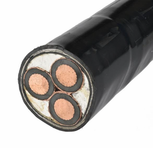 Cable de alimentación subterráneo blindado de alambre de aluminio forrado de PVC impermeable de voltaje medio de 35kv, cobre puro 16A para ordenador - Product Image 1