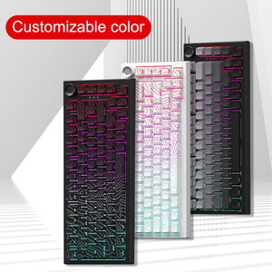 RGB Chiếu Sáng Đường Viền Địa Hình 82-Key Chơi Game Bàn Phím Cơ Khí 75% Trắng Đen Tri-Chế Độ Hot Swappable Bàn Phím Cơ Khí - Product Image 2