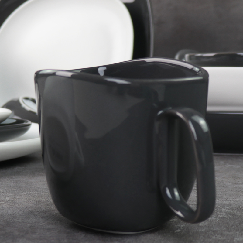 Grey wholesale porcelain ears custom mug cup
