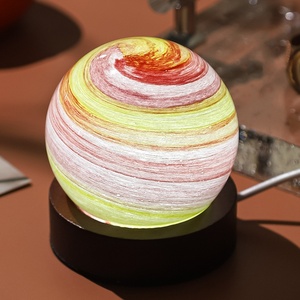 Renkli 3D ay şekilli LED gece lambası 12 ay yıldönümü ay yatak odası oturma Mini ev dekor için tatil hediyeler pil