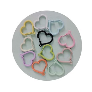 Diy钥匙扣制作开放式跳跃钥匙圈心形 - Product Image 1