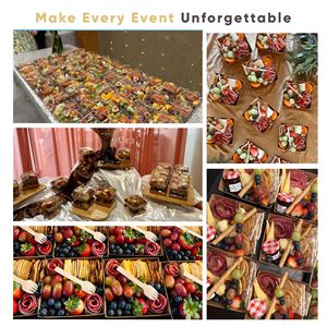 Charcuterie hộp bánh sandwich Sushi mì chiên gà khoai tây chiên dầu-proof dùng một lần hộp đựng thức ăn có nắp đậy rõ ràng - Product Image 5