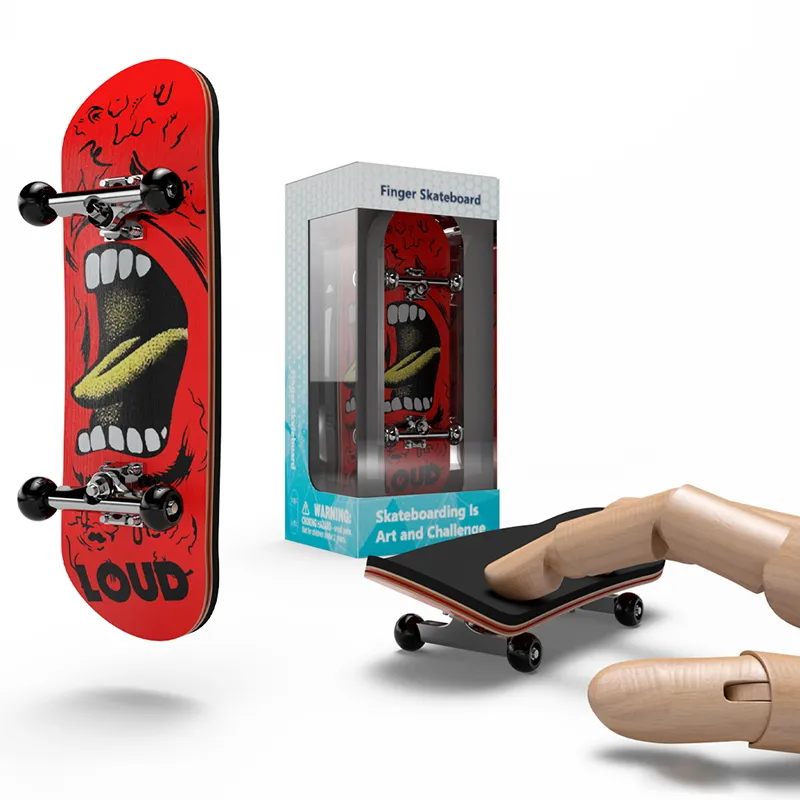 Fingerboard profissional Skate Board Custom Alloy Truck Ball Bearing 5Pry canadense Maple Wood Mini Dedo Skate Brinquedos