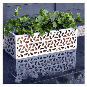 <strong>New</strong> Design French Style Laser Cut Outdoor Metal Fence <strong>Planter</strong> with Decorative Trellis Screen Panel - Product Image 2