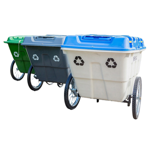400 Liter Trolley <strong>Container</strong> Outdoor Hand Trash Trolley Dumpster Cart