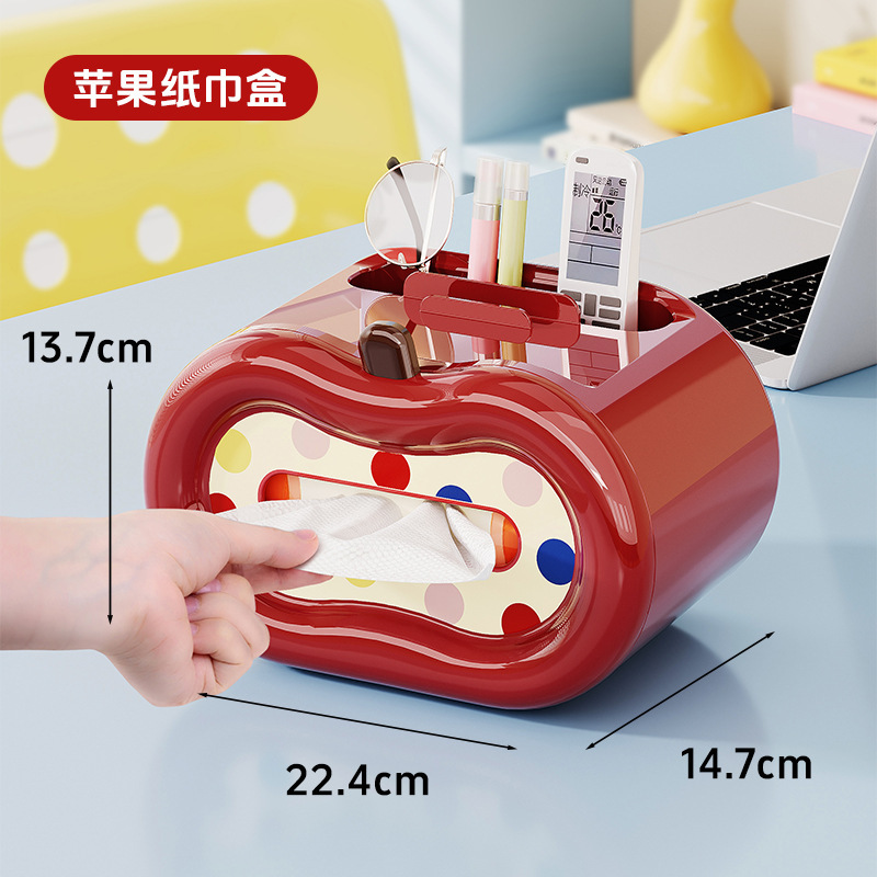 Apple tissue box - polka dot sticker version