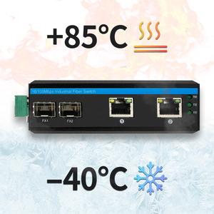 Optical <strong>network</strong> switch 2-<strong>port</strong> 10/100m Ethernet switch rj45 <strong>network</strong> <strong>port</strong> with 2-<strong>port</strong> SFP for CCTV Camera - Product Image 2