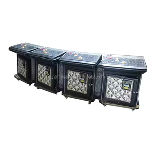 最新6-4玩家立式鱼桌游戏机简易4玩家起重机柜带硬币推进器 - Product Image 3