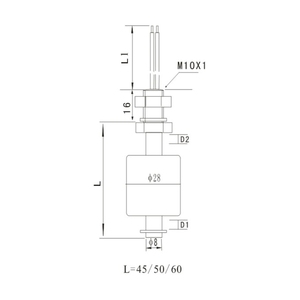 Wholesale Magnetic <strong>Float</strong> <strong>Level</strong> <strong>Switch</strong> FAST-45LSS-M10 Horizontal Liquid <strong>Sensor</strong> for Water Tank Oil Detection <strong>Control</strong> - Product Image 3
