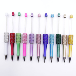 DIY珠笔多色闪光圆珠笔钻石珠礼品笔带定制标志 - Product Image 3