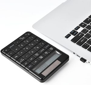 Tastiera Wireless 2.4G Mini tastiera numerica USB Wireless 2 in 1 con tastiera dello schermo di visualizzazione della calcolatrice per l'ufficio del computer portatile del PC