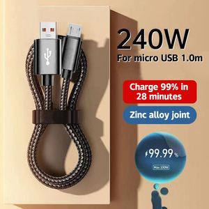 สายดาต้าชาร์จเร็ว6A 240วัตต์ทนทาน0.3/1/1.5/2/3เมตรสำหรับโทรศัพท์มือถือหลายเครื่องที่ป้องกันคอมพิวเตอร์ที่เข้ากันได้กับสต็อก - Product Image 2