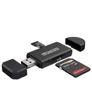 批发3合1 USB2.0 Type-C内存sd卡读卡器适配器OTG读卡器高速USB2.0 SD/TF/MS/MMC手机 - Product Image 1