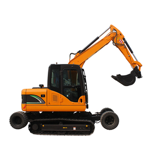 Maquinaria de movimiento de tierras multifunción, miniexcavadora China pequeña, máquina excavadora, excavadora de ruedas 9t a la venta - Product Image 3