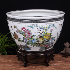 Chinese Style Antique <strong>Ceramic</strong> Fish tank Modern Minimalist Fish tank Decoration Porcelain Large Vase Customization - Product Image 3