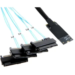 M. 2 Mkey(2242 M.2 Size) to 4-port <strong>SAS</strong> SFF-8482 2-in-1 Server High-Speed Conversion Cable - Product Image 4