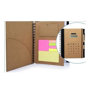 Promozionale logo 8 cifre solare elettronico notepad calcolatrice con la penna calcolatrice notebook - Product Image 3